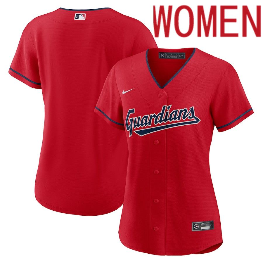 Women Cleveland Guardians Nike Red Alternate Replica Team MLB Jersey->customized mlb jersey->Custom Jersey